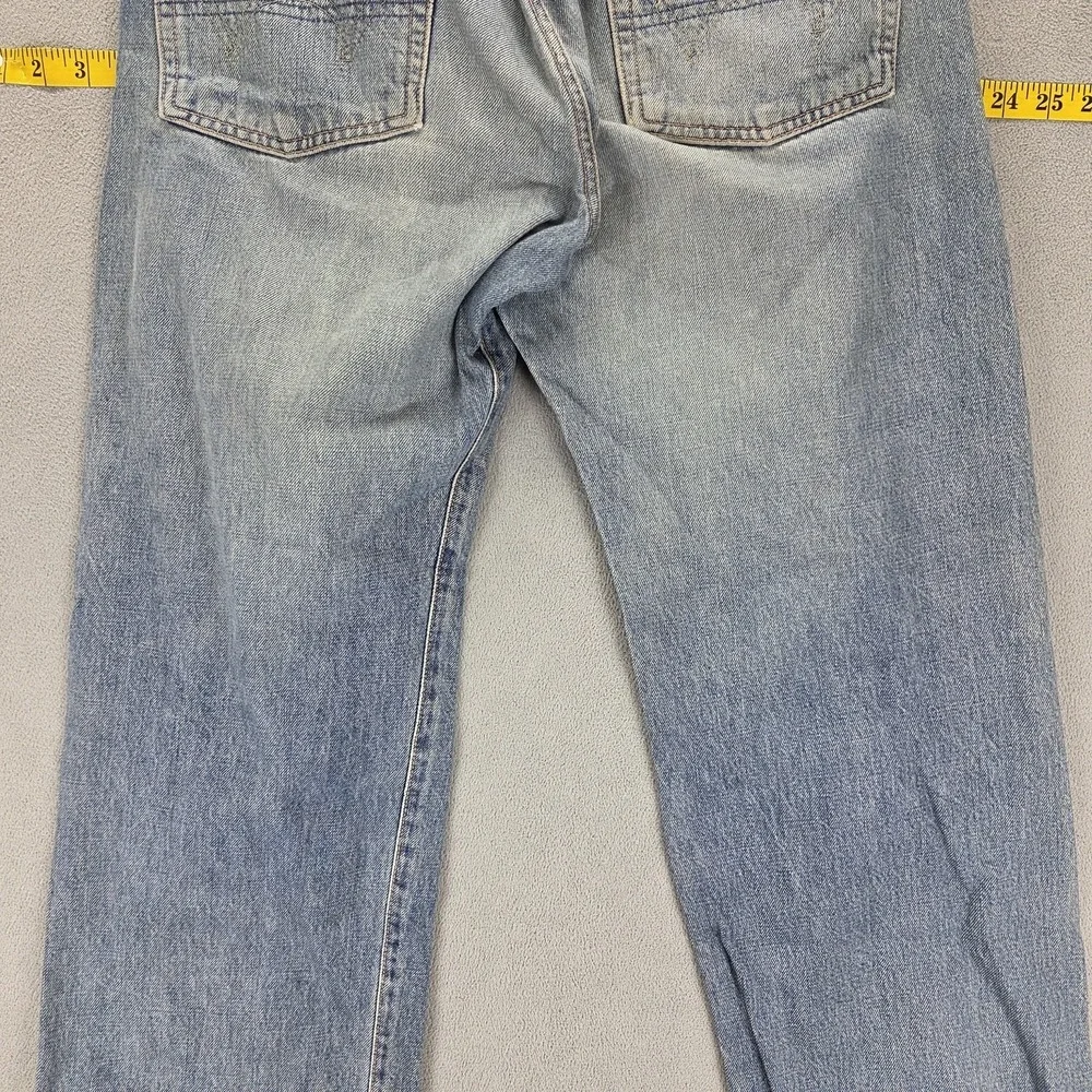 Vintage Edwin Jeans Mens Blue Selvedge 505X Straight Button Fly Fits 32x32